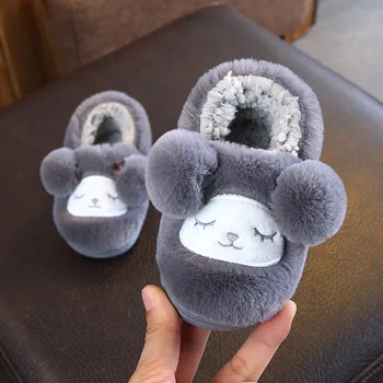 

2020 winter new baby cotton slippers boys non-slip soft bottom children's shoes children indoor leisure cotton shoes