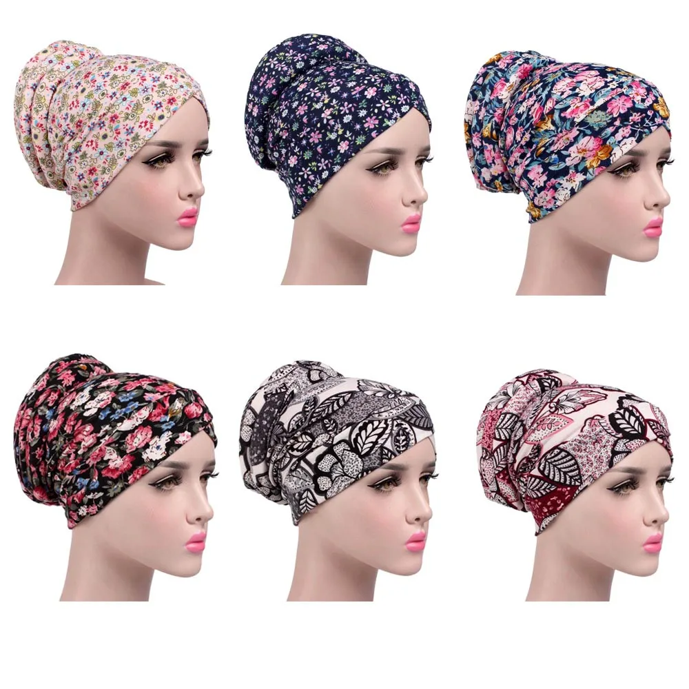 Для женщин Рак Chemo шапка бини шарф Тюрбан головы шапочка повседневное хлопок высокое качество вязаная шапка для шапки с цветком