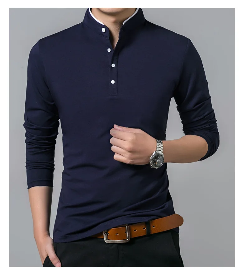 Men’s High Quality Cotton Long Sleeves Polo