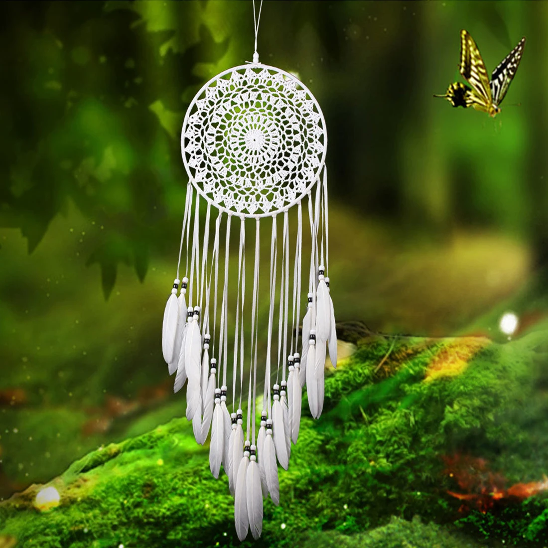 Buy Handmade Silver Bead Dream Catcher Wind Chimes