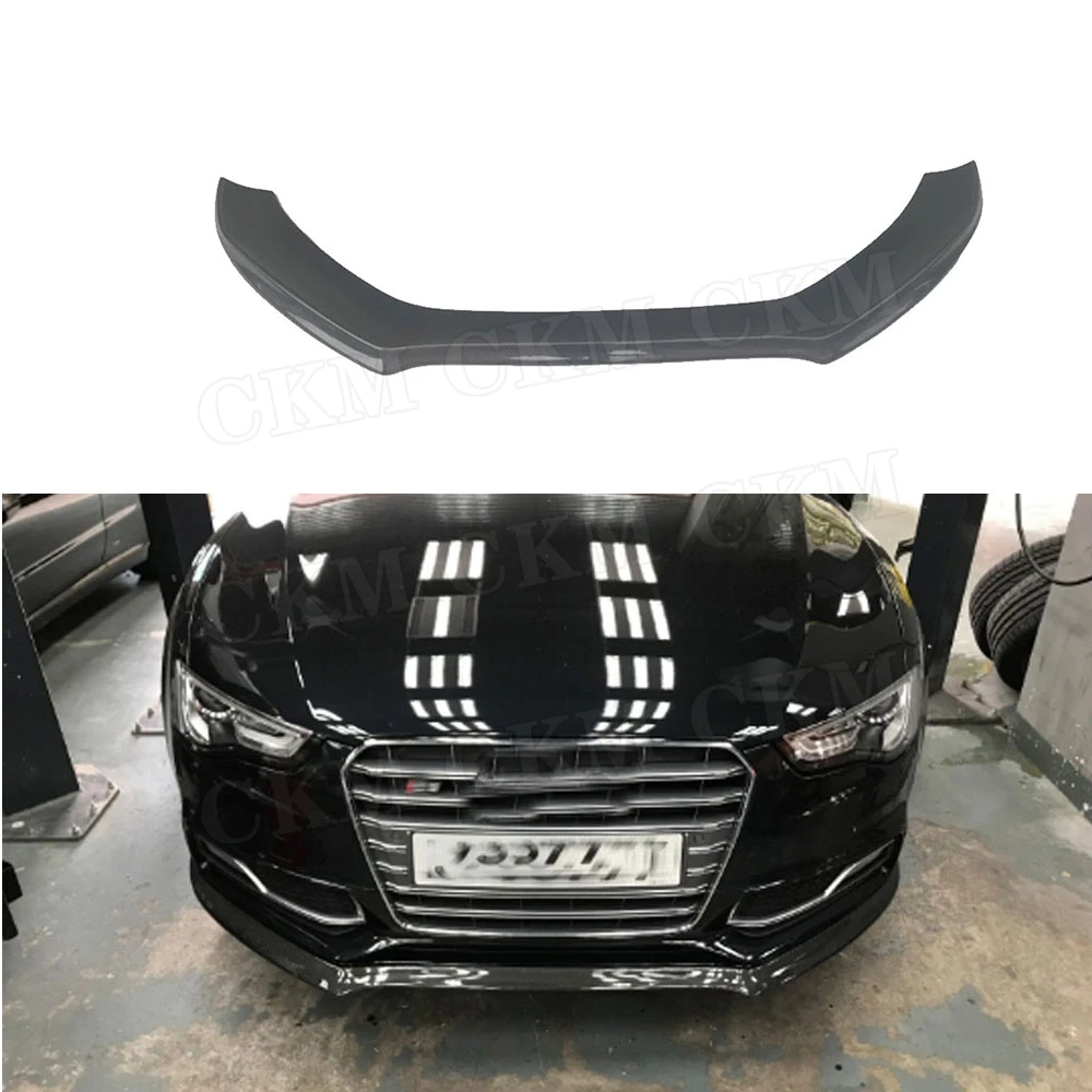 Спойлер для переднего бампера из углеродного волокна Audi A5 S5 Sedan 4 Door Coupe 2 2013 2016
