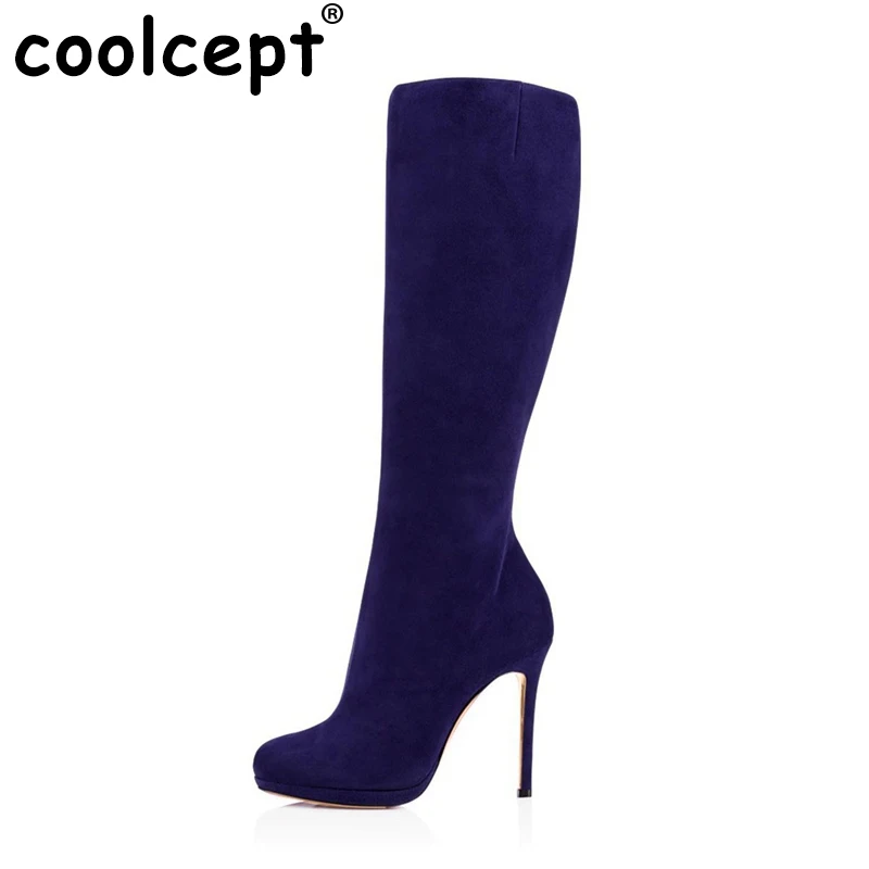 

Women Mid-Calf Pointed Toe Boots Ladies Thin Heels Boots Brand Quality Heeled Shoes Woman Plus Size 35-46 B128 Customizable