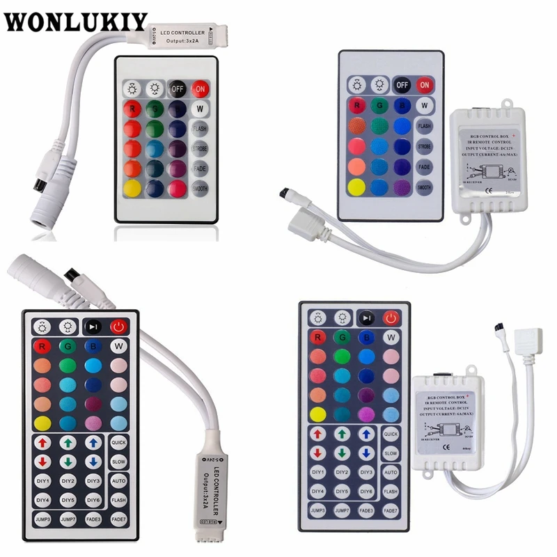 #cheap DC12V 24Key 44Key Controller IR Remote RGB Controller Infrared Remote Controller for RGB LED Light Strips 3528 5050