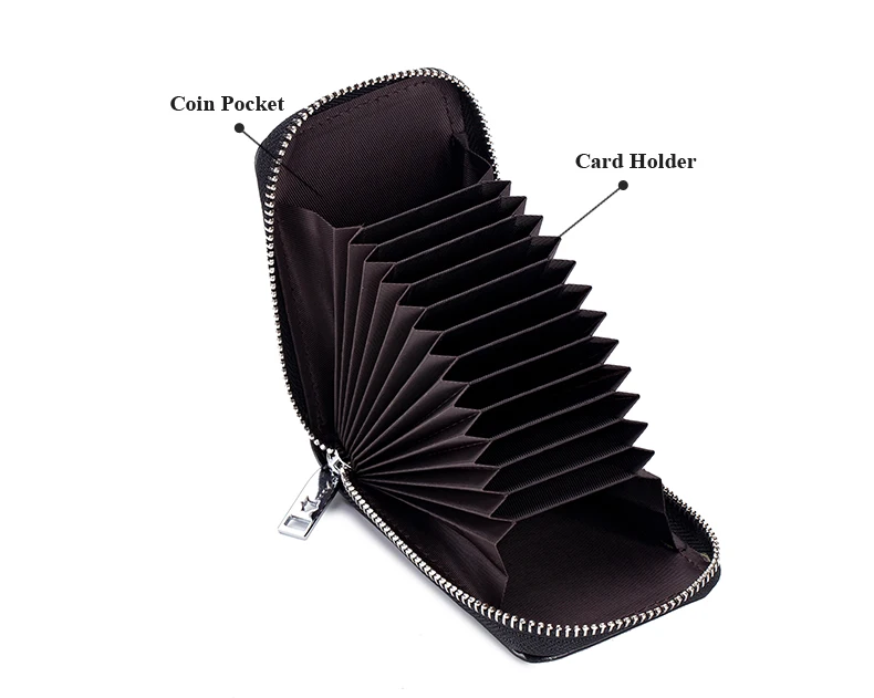 Lomelobo Unisex Serpentine Card Holder Split Leather Women Men Credit ID Business Cards Wallet Fashion Bank Cards bag Coin Purse HCL7148 Details (01)