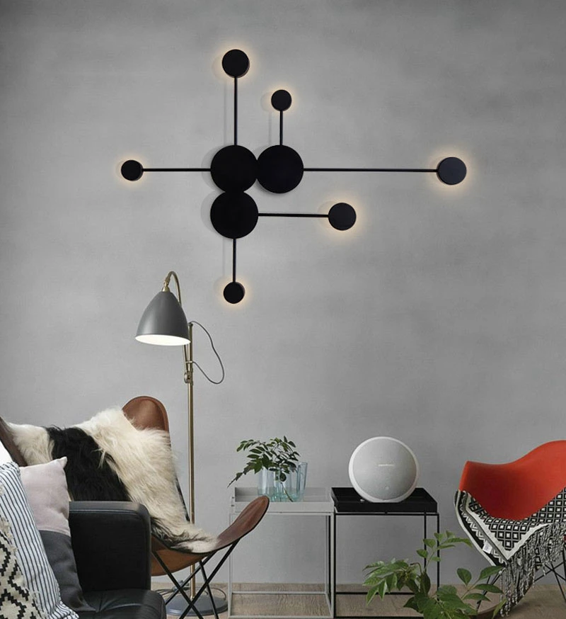 Novelty Modern LED Wall Lamp Minimalism Nordic Living Room Creative Wall Light LED  Decoration  Designer Corridor Hotel Bedroom (8)