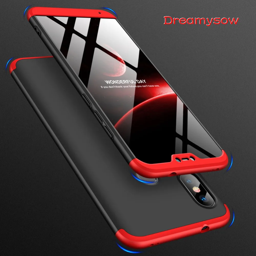 

3 In 1 360 Full Protection Case for Xiaomi MiA2 lite Pocophone F1 Max3 Case Luxury Hard PC Back Cover Redmi 6 Pro 6A Armor Coque