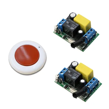 

Wireless Remote Control Switch System 1CH 10A Relay Module AC 220V Receiver Transmitter Learning Code ; 315Mhz/433Mhz
