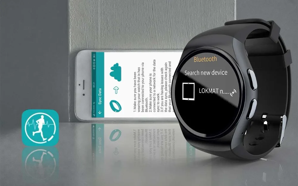 LOKMAT спортивные Смарт-часы Android телефон шагомер поддержка sim-карты MTK2502 Цифровые Смарт-часы для iphone