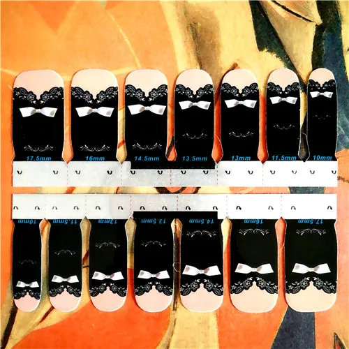 Nu-TATY 30 стиль наклейки для ногтей Стикеры, военно-морские силы дизайн водонепроницаемые накладные ногти Гель-лак Французский маникюр патч макияж инструменты - Цвет: Оранжевый
