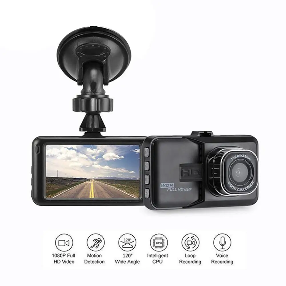 1080P Mini 3 дюймов Видеорегистраторы для автомобилей Камера 360 градусов вращение dash cam Видео Регистраторы Видеорегистраторы для автомобилей, Автомобильный видеорегистратор Эра Камера авто