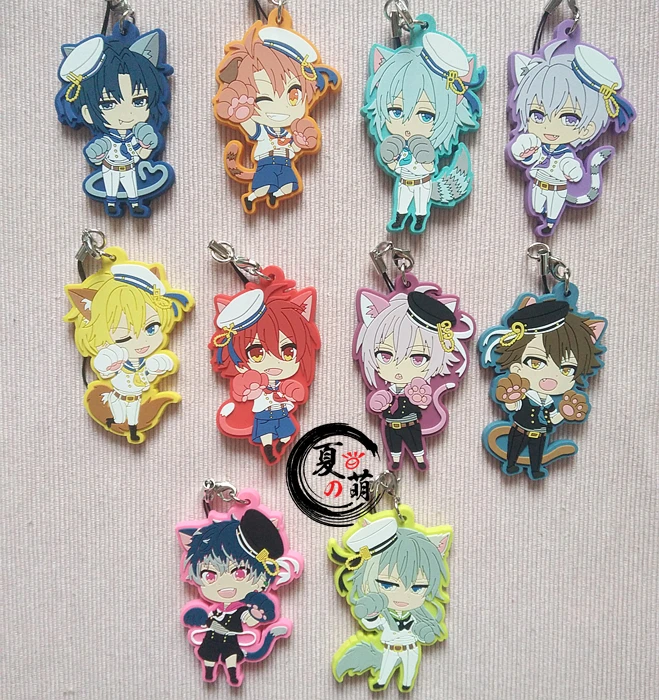 Резиновый брелок IDOLiSH7 GAME SOGO Осака KUJO TENN IZUMI MITSUKI NANASE RIKU|keychain game|keychain rubberkeychain g |