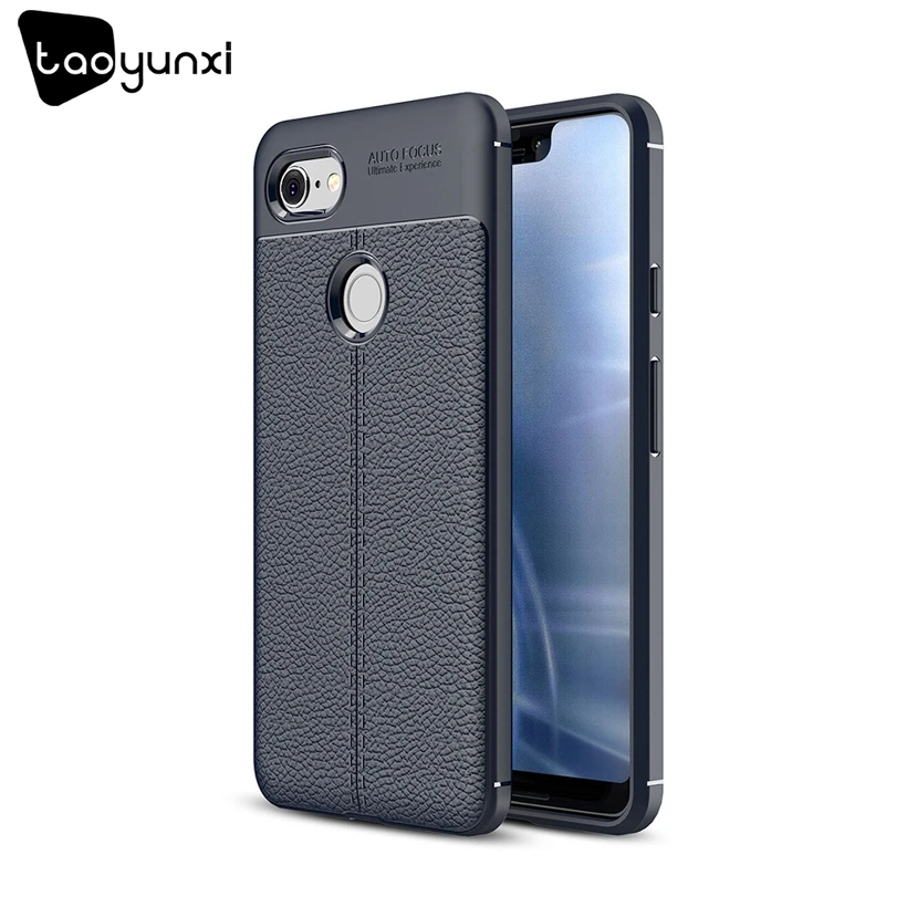 

TAOYUNXI Soft Cases For HTC Google Pixel 3 XL XL3 Covers 6.2 inch Bags Plain Silicone TPU Lichee pattern Housings Skins Shell