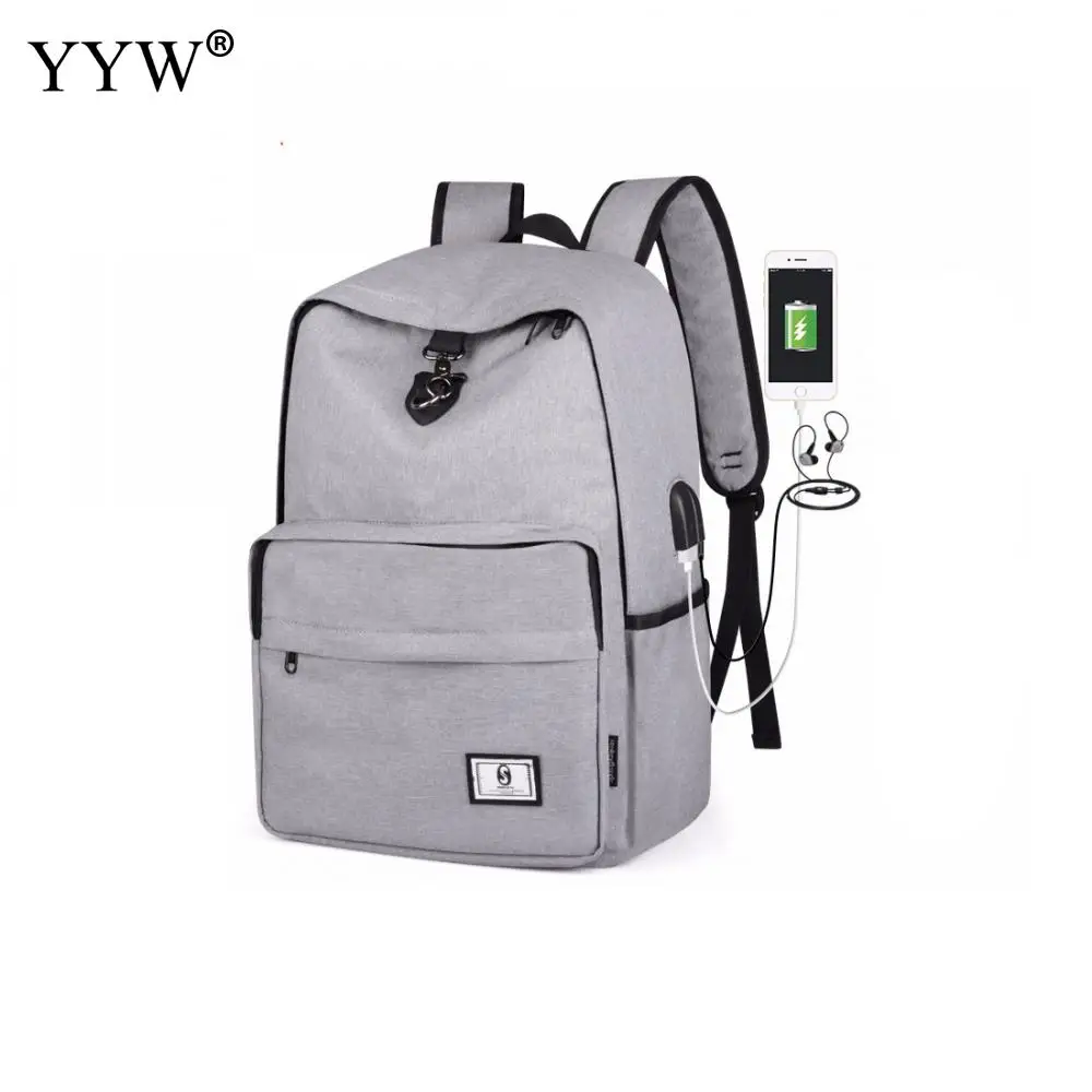 

Laptop Bag Backpack For Men Black Shoulder Square Bags With External Charge Travel Large Capacity Studens School Backpacks 2018