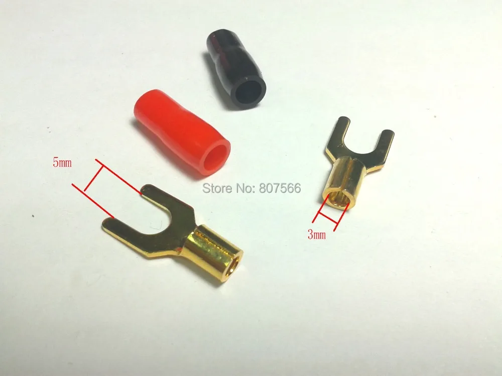 10 шт. бесsolderless Eico Amp динамик банан лопата вилка позолоченная|plug gold|plug speakerplug banana |