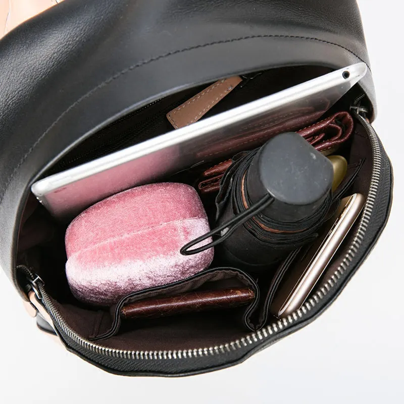 Femelle Cartable Couche À Sac Vache Vent kaki Noir Épaule Collège Coréenne Cuir Sacs D'origine Tendance Dos En Hit Véritable Nouvelle Couleur 2018 8tnwnq6p