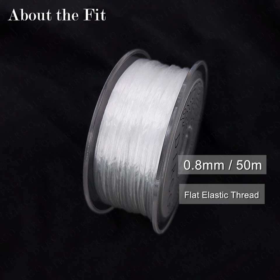 

About the Fit 0.8mm 50M Flat Crystal Elastic Threads Stretch Cords Jewelry Accessories Beading String HandCrafts Lacing Findings