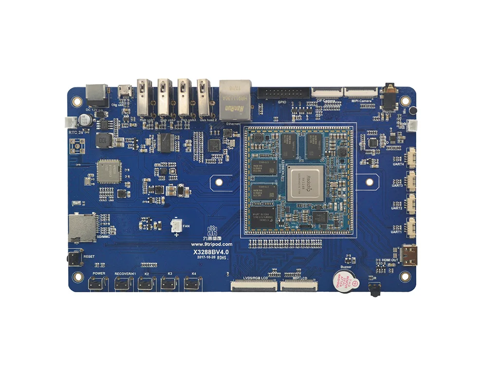 RK3288 четырехъядерный процессор ARM Cortex-A17 макетная плата 2GB DDR3 16G eMMC HDMI2.0 4K 2,4G/5 GVWifi Firefly android linux демонстрационная плата