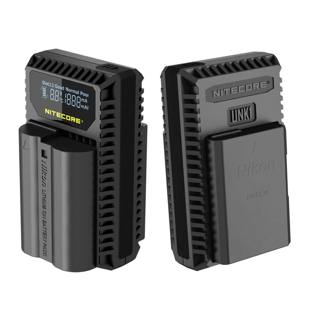 Nitecore UNK1 цифровое USB зарядное устройство для аккумулятора Nikon EN EL14 EL14a D750 D810 D610 D7100