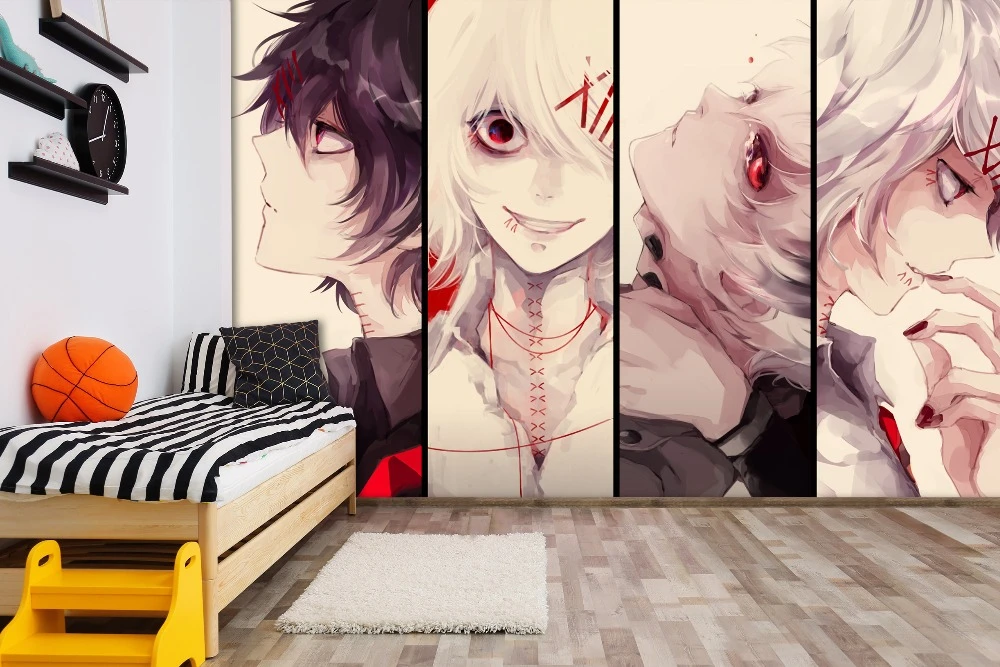 selfadhesive 3d Tokyo Ghoul 43 Japan Anime Wall Paper Mural Wall Print  Decal Wall Murals  Wallpapers  AliExpress