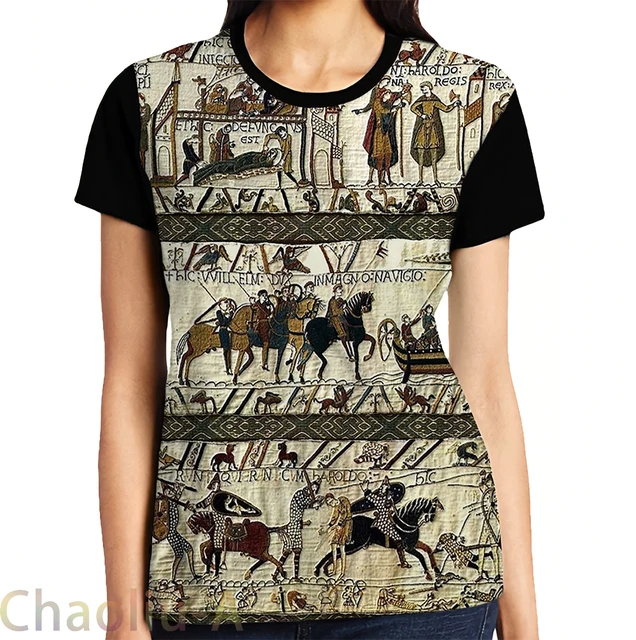 Bayeux Tapestry T Shirt men funny printed t shirt women tops tees Short