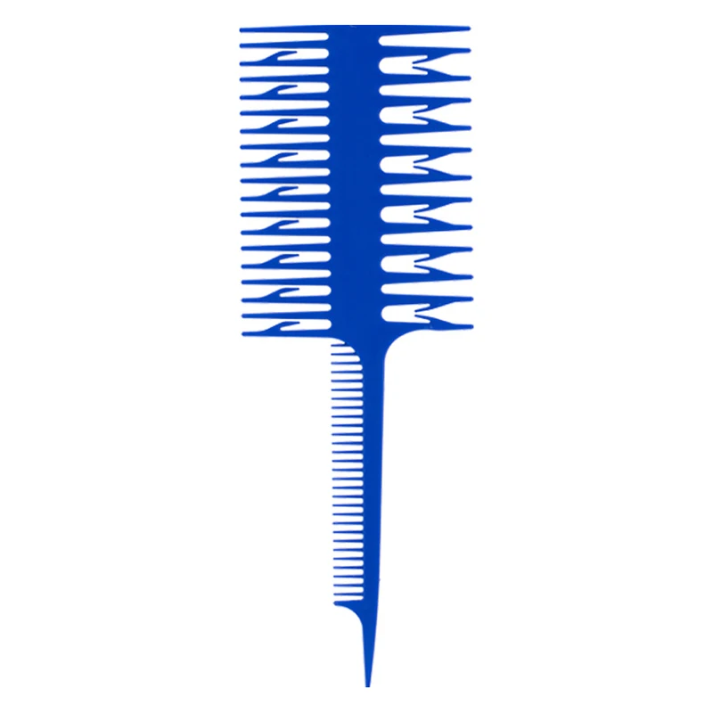 1 шт. женский гребень Updo большой зуб инструмент для окрашивания волос Салон профессиональная рыбалка в форме кости Расческа для окрашивания волос - Цвет: Blue