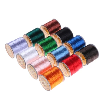 

75meter Soft Satin Nylon Cord Solid Rope For Jewelry Making Non-Toxic And Tasteless MultiColor DIY Accessories 1mm