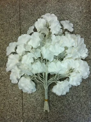 flor estágio ation branco artificial ginkgo biloba folhas brancas