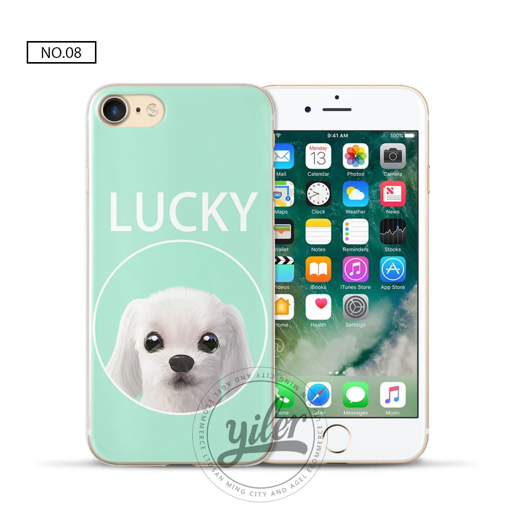 Модный чехол Lucky Dog Pink Cat Coque чехол для iPhone 7 для iPhone XS Max чехол для iPhone 6 S Чехол 7 plus 5 5S SE 8 6 7 X чехлы