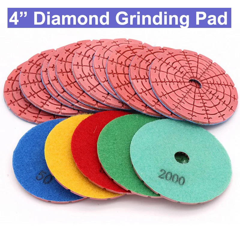 100mm Diameter Nylon Polishing Grinding Pad Wheel for Concrete Marble Granite