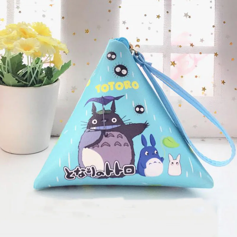 

1Pc new cute Cartoon Zongzi style Hayao Miyazaki My Neighbor Totoro pu Coin bag Animal Unicorn coin purse Figure Toys gift