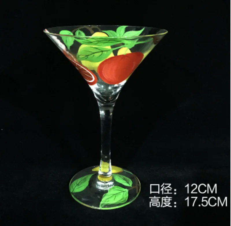 Небесно-голубой Свинца Кристалл окрашенные Творческий коктейль чашки Martini принт вина чашки Маргарет винный бар чашки - Цвет: Небесно-голубой
