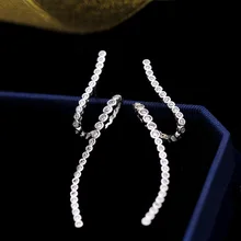 SWOUR новые модные ювелирные изделия из серебра 925 пробы уникальный дизайн ленты микро кубический циркон серьги гвоздики Высокое качество S269