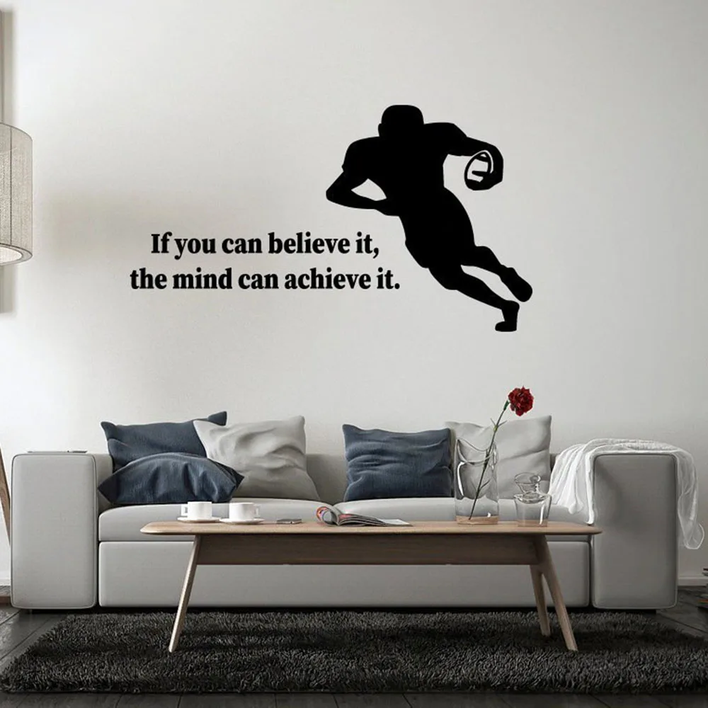 Цитата спортивные наклейки на стену цитаты Belive Art настенные виниловые декор