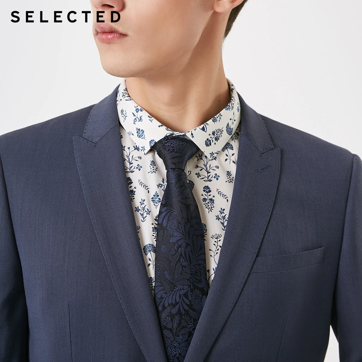 Tanie Wybrany męski wełniany kołnierz zapinany na biznes regularny krój wełniany blezer T | 41915Y507