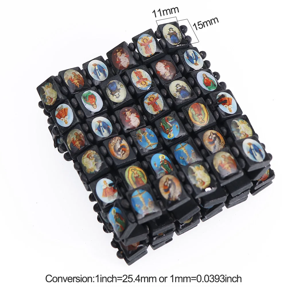 Saints Religion rosary Wooden Bracelets 1PCS For Women gifts