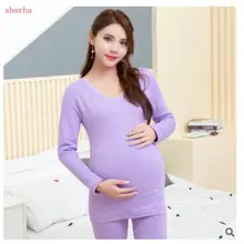Для беременных женщин плюс кашемир для грудного Вскармливания Пижамы для кормящих комплект с длинными рукавами Свободная одежда для беременных женщин