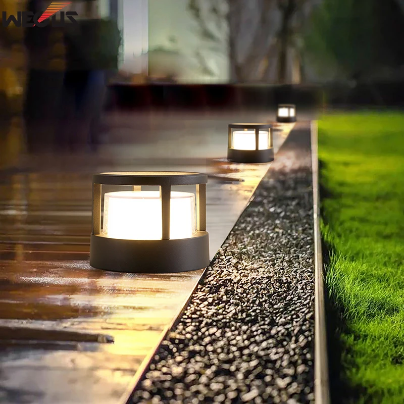 Nordic Garden Villa Pillar Light Outdoor Courtyard Wall Light Outdoor Waterproof Landscape Lawn Light Led Lamp