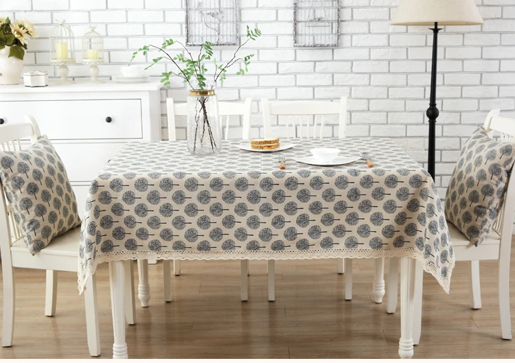 New Arrival Japanese minimalist theatrical cotton cloth tablecloths coffee table computer desk