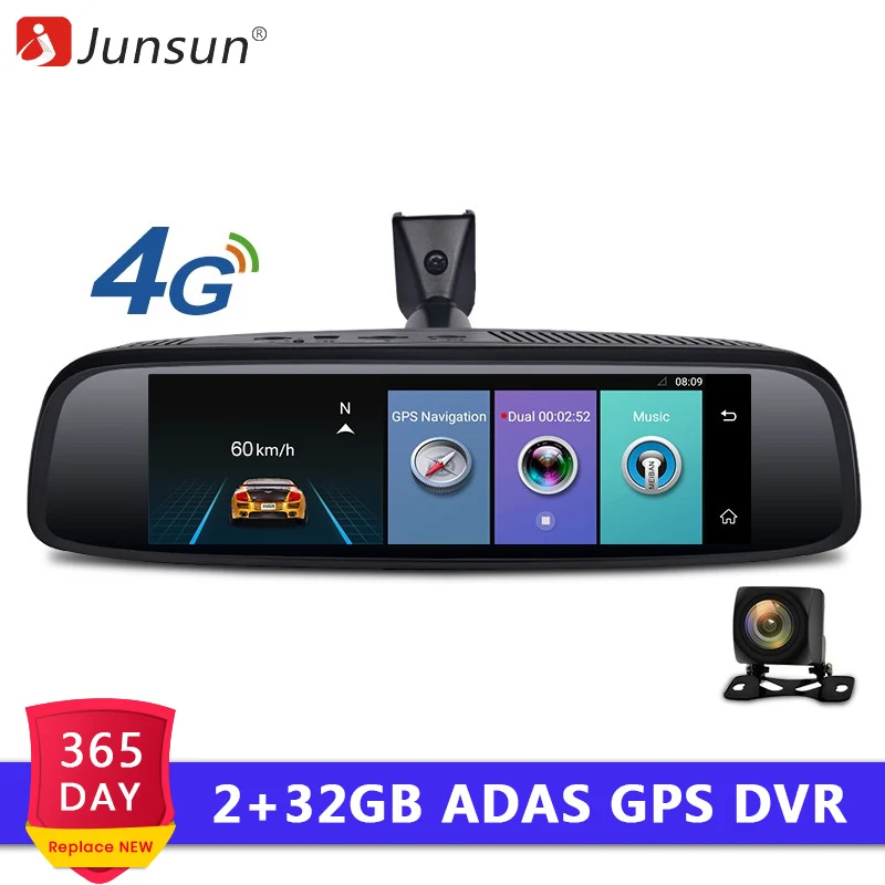 Excellent Junsun 2+32G Car Special Mirror DVR Camera 4G Android 7.86" ADAS Bluetooth Full HD 1080P Video Recorder dash cam Rearview Mirror 0