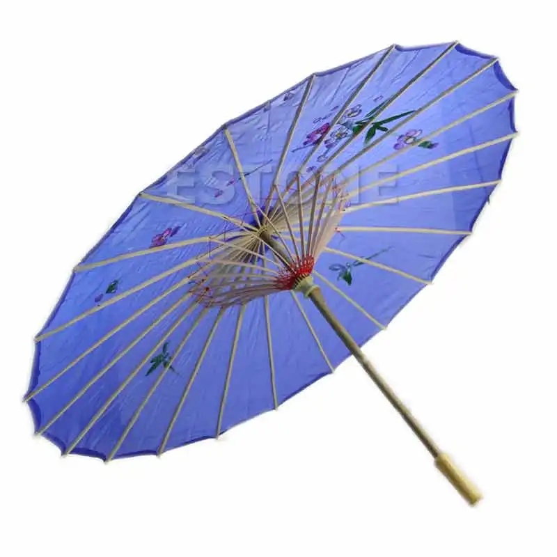 Китайский Японский Зонтик Арт Деко окрашенный зонтик - Цвет: Dark Blue