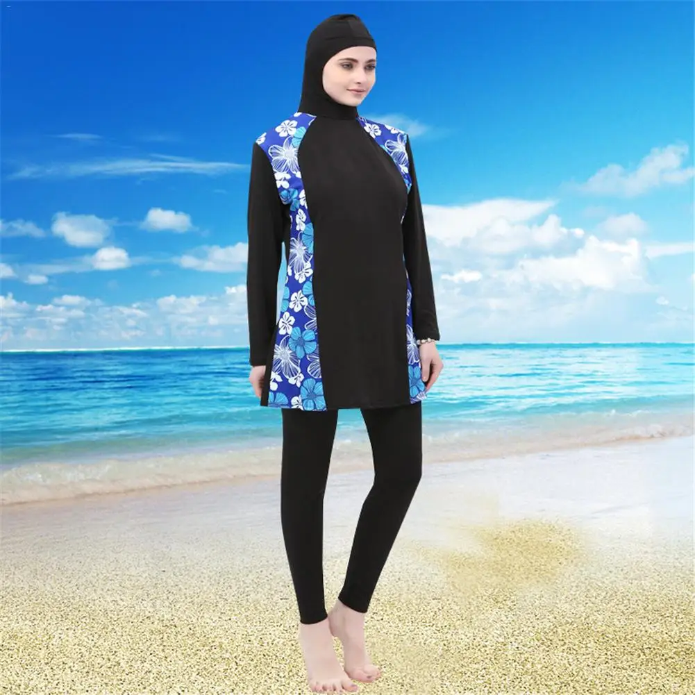 2021 Arabian Swimsuit Ladies Muslim Swimwear Conservative 