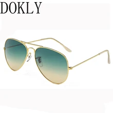 Dokly, модные милые цветные очки, женские зеркальные солнцезащитные очки пилота, женские брендовые дизайнерские солнцезащитные очки Oculos de sol