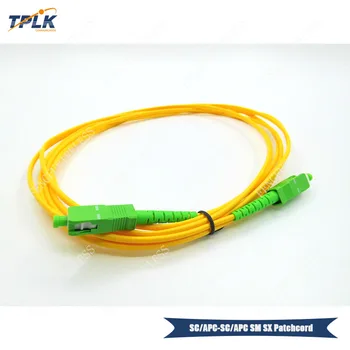 

Wholesale 50pcs/lot SC APC 2.0mm or 3.0mm FTTH fiber optic jumper cable SC APC 2M Simplex mode fiber optic patch cord Cable