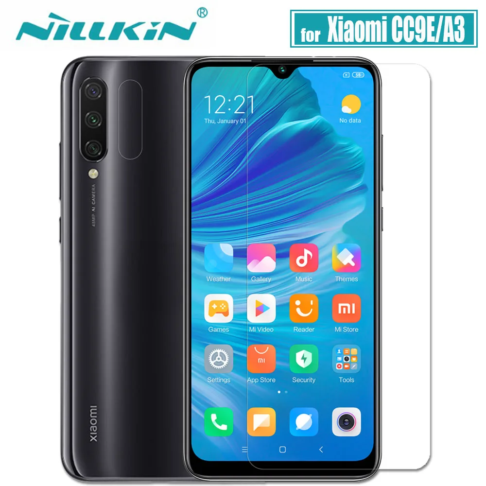 

Xiaomi Mi CC9e/A3 Glass Screen Protector Nillkin 9H Hard 0.2MM Clear Safety Protective Glass Xiaomi CC9E/A3 Tempered Glass Film