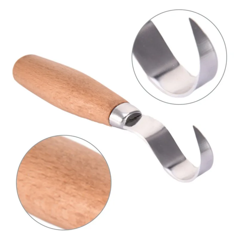

2PCS Making Carving Tool Set Hook Knife Spoon Bowl Detail Cup Round Edge Wood Carving Tools