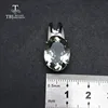 TBJ, colgante simple y elegante con gema de amatista verde natural en plata de ley 925 joyería fina para mujer y mujer como regalo ► Foto 3/5