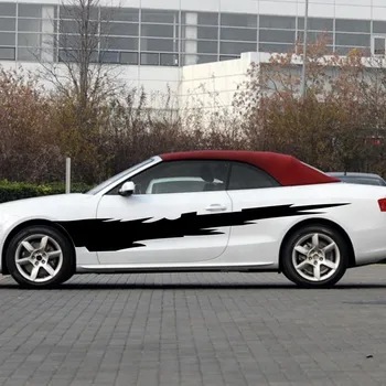 

Car Stripe Racing 118'' Door Decal for A5 Vinyl Graphics Motor Side stickers ZC474