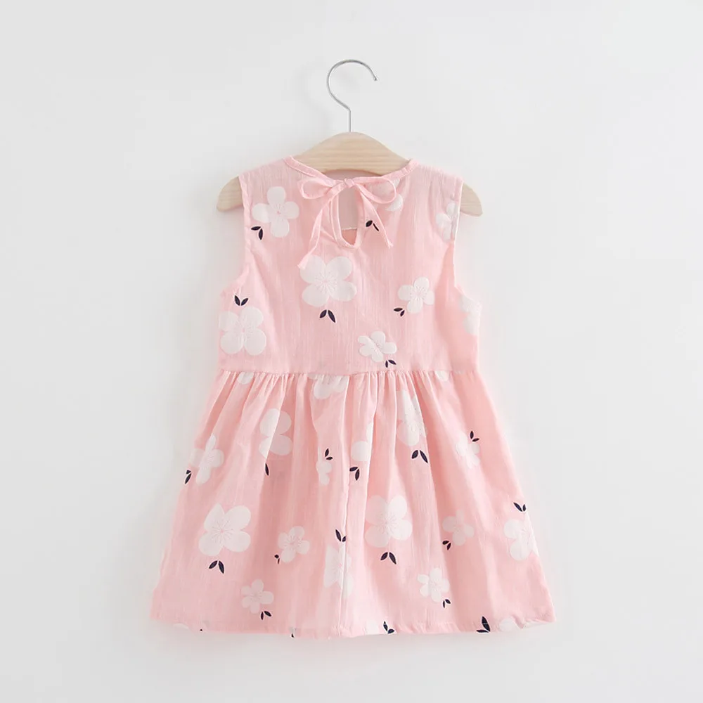 

2019 Toddler Girls Summer Princess Dress Kids Baby Party Wedding Sleeveless Dresses ropa de ninas con envio gratis