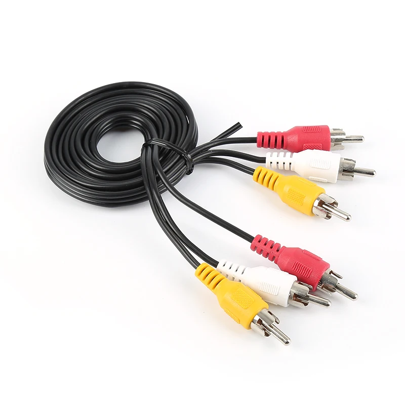 

1.5M 3 RCA to RCA Audio Video Cable Male To Male 3RCA To 3RCA Audio Video AV Cable Cord Wire For DVD TV