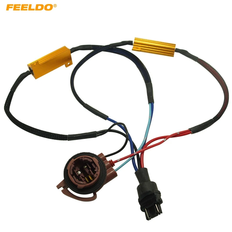 

FEELDO 3157B LED Decoder Warning Error Canceller Turn Signal Brake Lamp Anti Flicker Load Resistor#5342